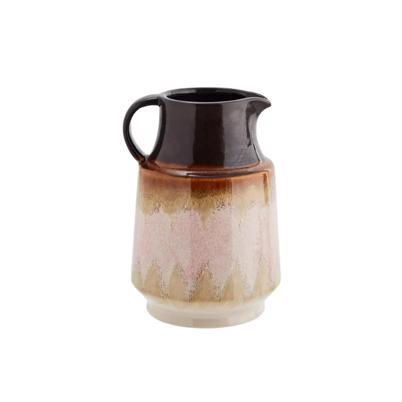 Madam Stoltz Stoneware Vase Rose Brown Creme  - Shop Online 